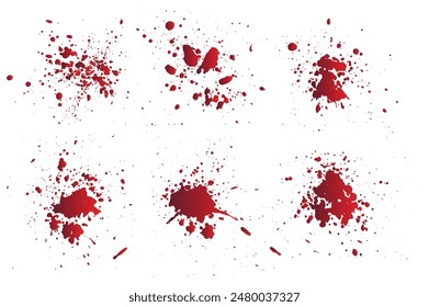 Blood paint vector splatter collection