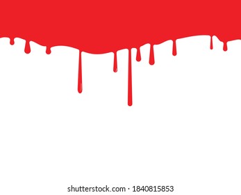 Vector pintado de sangre aislado y caída de sangre