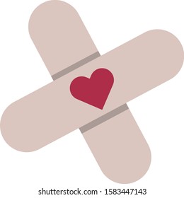 Blood patch, heart. World blood donor day. vector illustration.