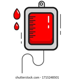 Blood Pouch Icon design for web application, app development 