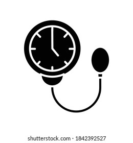 Blood pressure checking meter glyph icon