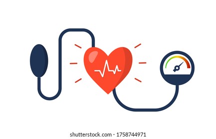 Blood Pressure Concept Blood Pressure Meter Stock Vector (royalty Free 