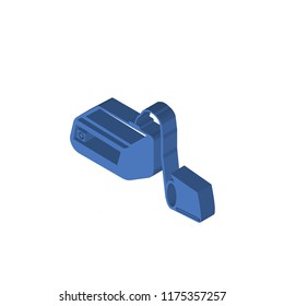 Blood pressure control tool isometric left top view 3D icon