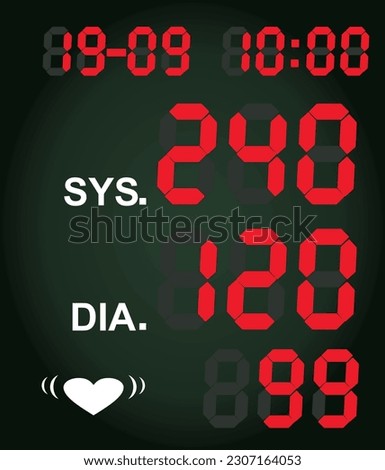 Blood pressure devise. vector illustration