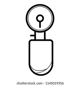 Blood pressure gauge icon vector