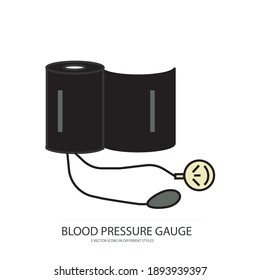 blood pressure gauge vector type icon