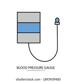 blood pressure gauge vector type icon