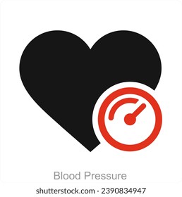 Blood Pressure and blood icon concept