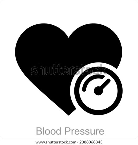 Blood Pressure and blood icon concept