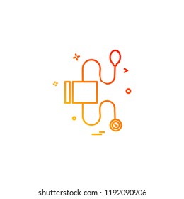 Blood pressure icon design vector