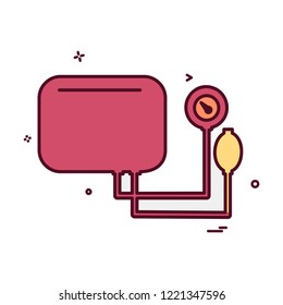 Blood pressure icon design vector