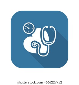 Blood Pressure Icon. Flat Design.