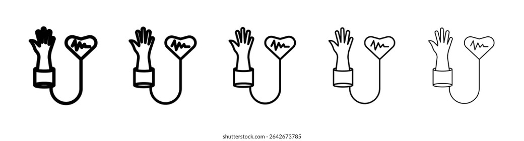 Blood pressure icon isolated vector on white background set