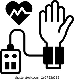 Blood Pressure Icon Mixed Vector Illustration