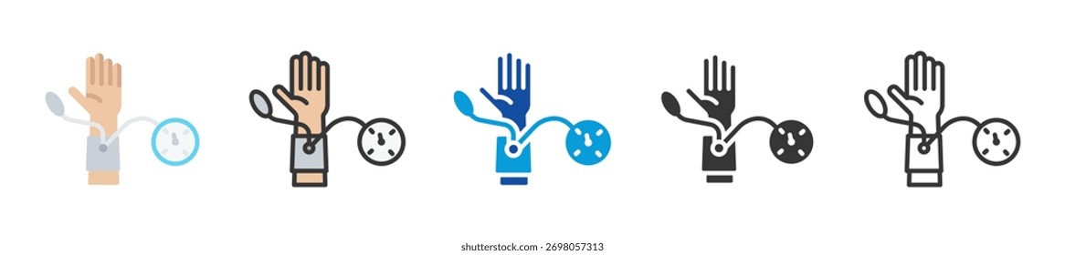 blood pressure icon set multi style various collection