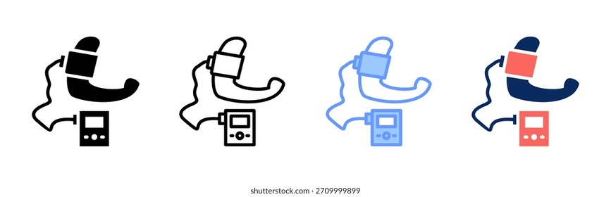 Blood Pressure icon set multiple style collection
