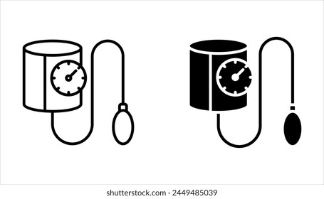 Blood pressure icon set vector sign and symbol isolated on white background