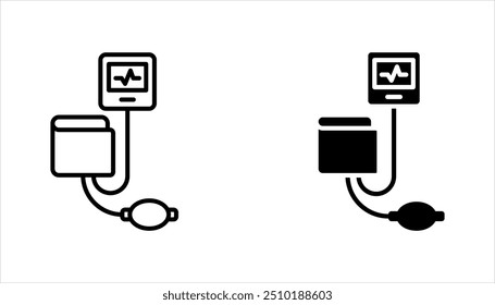 Icono de presión arterial Ilustración vectorial sobre fondo blanco