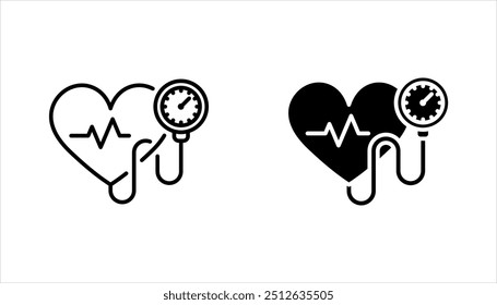Blood pressure icon set vector illustration on white background