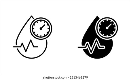 Icono de presión arterial Ilustración vectorial sobre fondo blanco