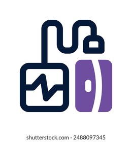 Vector de presión arterial. icono de doble tono para su Sitio web, móvil, presentación y diseño de logotipo.