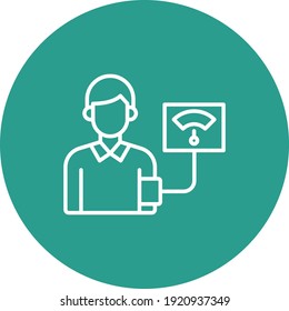Imagen vectorial del icono de presión arterial. Puede ser utilizado para uso médico. Adecuado para aplicaciones móviles, aplicaciones web y medios impresos.