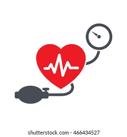 Blood Pressure Icon Vector - Simple, Flat Design Style