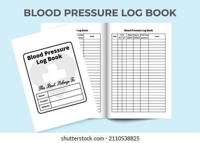 Blood pressure log book interior. Blood pressure logbook and pulse tracker. Blood pressure notebook. Pulse tracker journal. interior blood pressure notebook. interior log book.