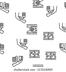 Presión Sanguínea Medición De La Ilustración De Línea Delgada Del Vector Gadget