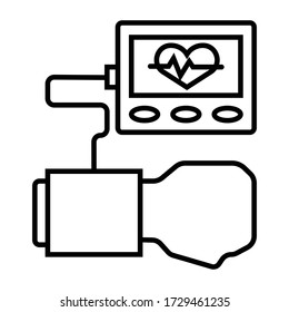 Blood pressure measuring icon vector