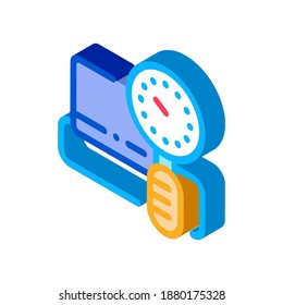 blood pressure measuring icon vector. isometric blood pressure measuring sign. color isolated symbol illustration