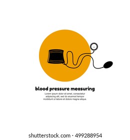 Blood pressure measuring logo