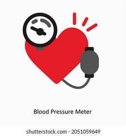 Blood Pressure Meter Icon Concept