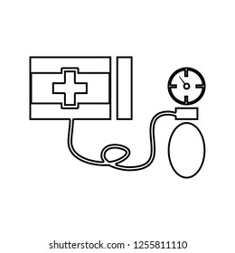 blood pressure meter icon. Element of cyber security for mobile concept and web apps icon. Thin line icon for website design and development, app development
