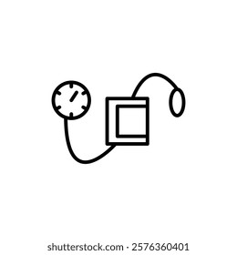 Blood pressure meter icon Flat fill set collection