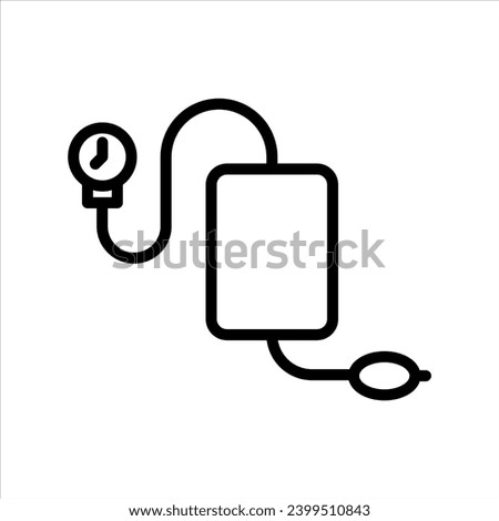 Blood Pressure Meter icon. manometer or tonometer to measure blood pressure and heart disease symbol concept. blood pressure meter or cardiovascular hypertension monitor instrument vector.