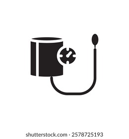 Blood pressure meter icon Thin line art collection