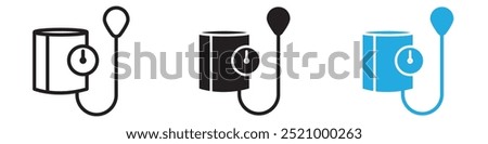 Blood pressure meter icon thin line illustration