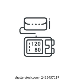 Icono del medidor de presión sanguínea, ilustración vectorial