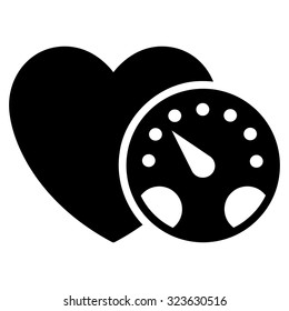 Blood Pressure Meter vector icon. Style is flat symbol, black color, rounded angles, white background.