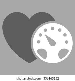 Blood Pressure Meter vector icon. Style is bicolor flat symbol, dark gray and white colors, rounded angles, silver background.