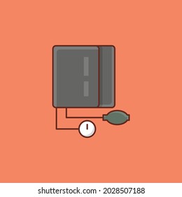 blood pressure vector flat color icon