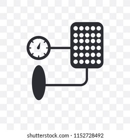 Blood pressure vector icon isolated on transparent background, Blood pressure logo concept