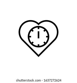 Blood pressure vector icon in linear, outline style, isolated on white background