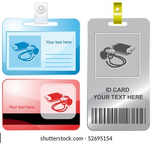 Presión sanguínea. Tarjetas vectoriales.