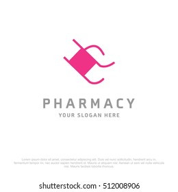 Blood Pressure vector logo for Pharmacy on a white background