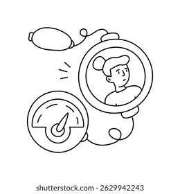 Blood Pressure  vector outline illustrations. EPS 10 file