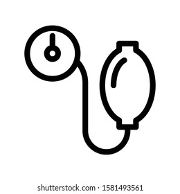 blood pressure vector thin line icon 