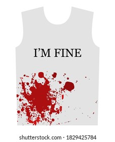 blood print for t-shirt graphic vector