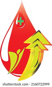 Blood and Progress. Health Vector Logo. Blood and Progress concept. Best commercial.